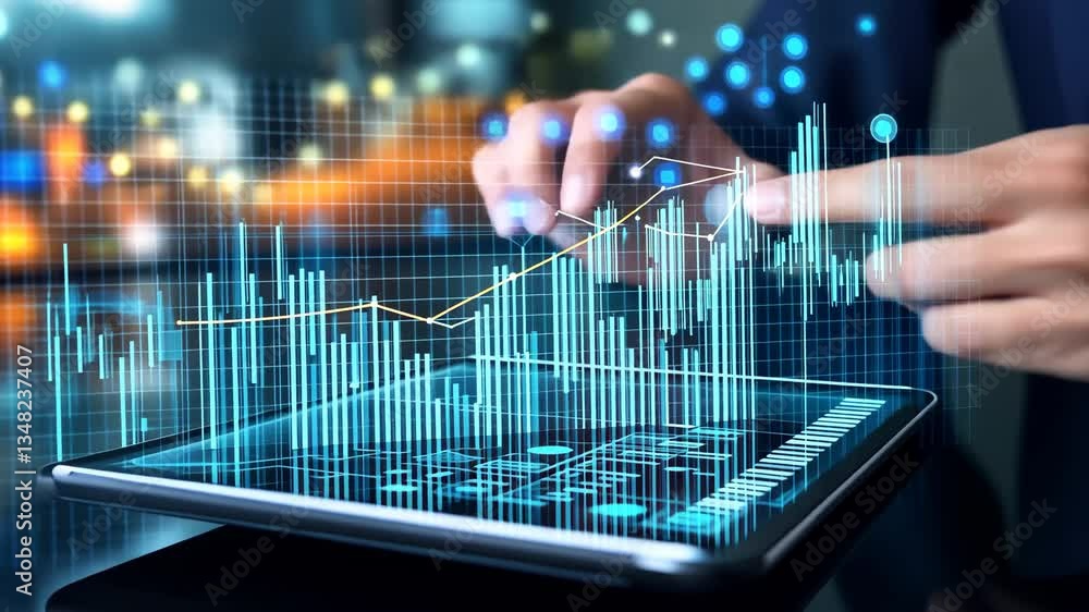 Poster executives engage in a meeting focused on a data presentation generative ai