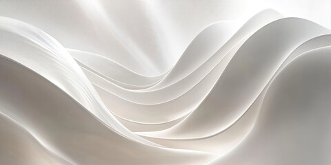Obraz premium Abstract white flowing curves