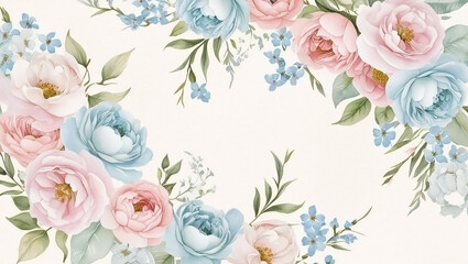 vintage floral background with roses