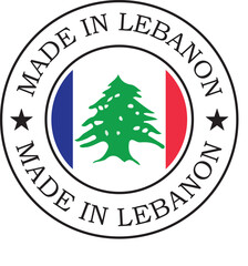 "MADE IN LEBANON" stamp logo
