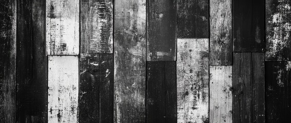 Weathered wooden planks create a rustic backdrop with a serene gray tone in an outdoor setting surrounded by nature