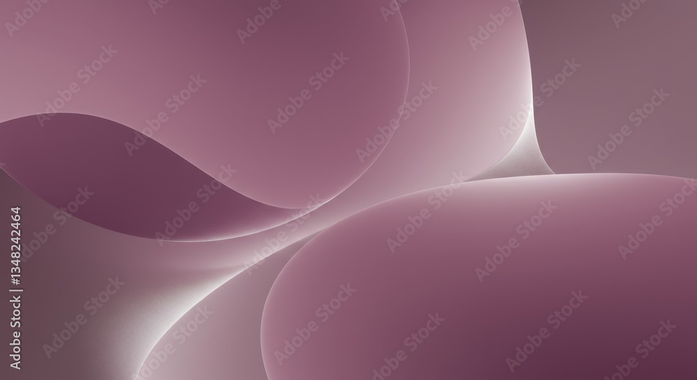 Aufkleber abstract mauve and white swirls: a study in smooth curves and subtle light