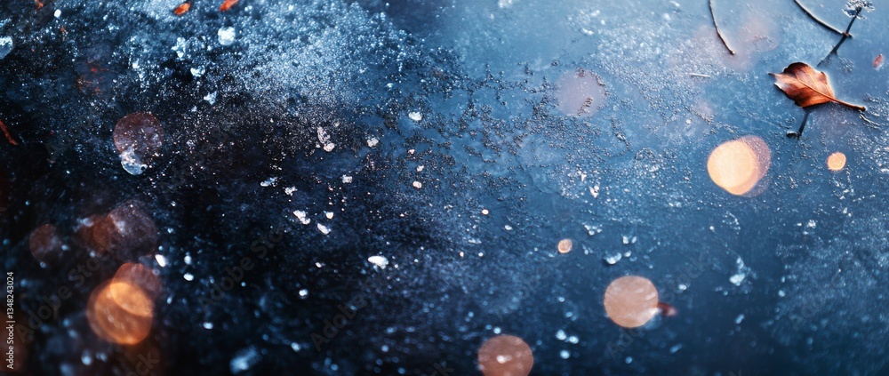 Aufkleber water droplets scatter across a dark background, creating a visually striking pattern. the varying s