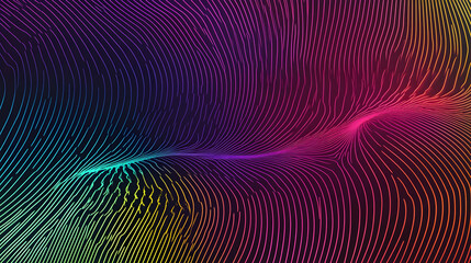 Obraz premium Colorful Abstract Waves - Digital Art Spectrum Flow