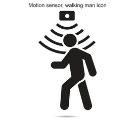  Motion sensor, walking man icon