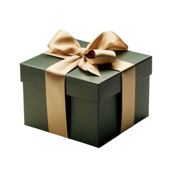 gift box isolated on white Black gift box on transparent background
