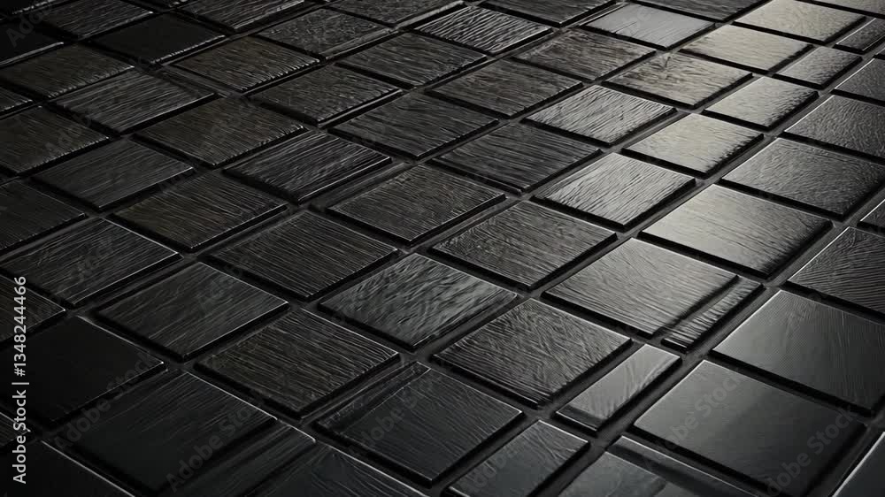 Poster carbon fiber textured surface with glossy finish and depth generative ai