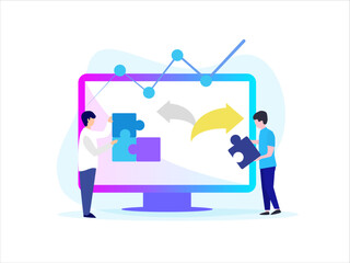 the flexible solution vector illustration for web, presentation, print, etc
