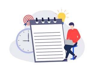Time Estimates and Planning for Your Projects, vector illustration for web