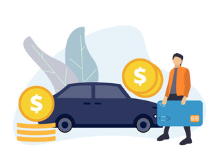 Your budget vector illustration, flat style, for webpage, presentation,
