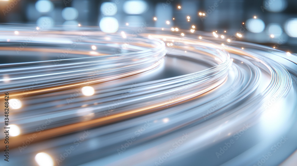 Aufkleber abstract light trails create dynamic and vibrant atmosphere with glowing sparks