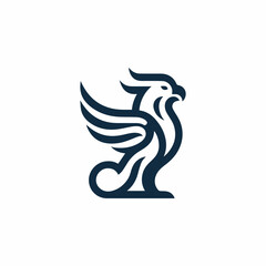 Fototapeta premium Gryphon line logo
