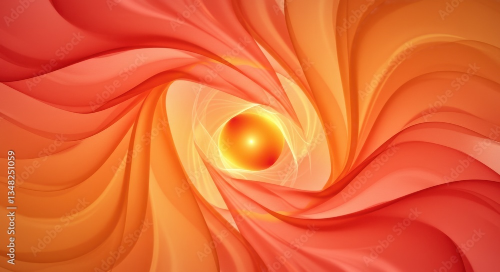 Aufkleber captivating swirls of warm colors creating a hypnotic visual experience in abstract art