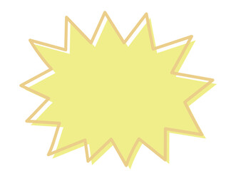 ポップなギザギザのふきだし