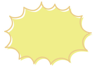 ポップなギザギザのふきだし