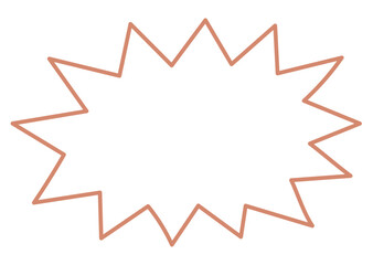 シンプルなギザギザのふきだし