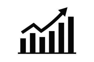 Positive Growth Trend Upward Bar Graph Showing Financial Success