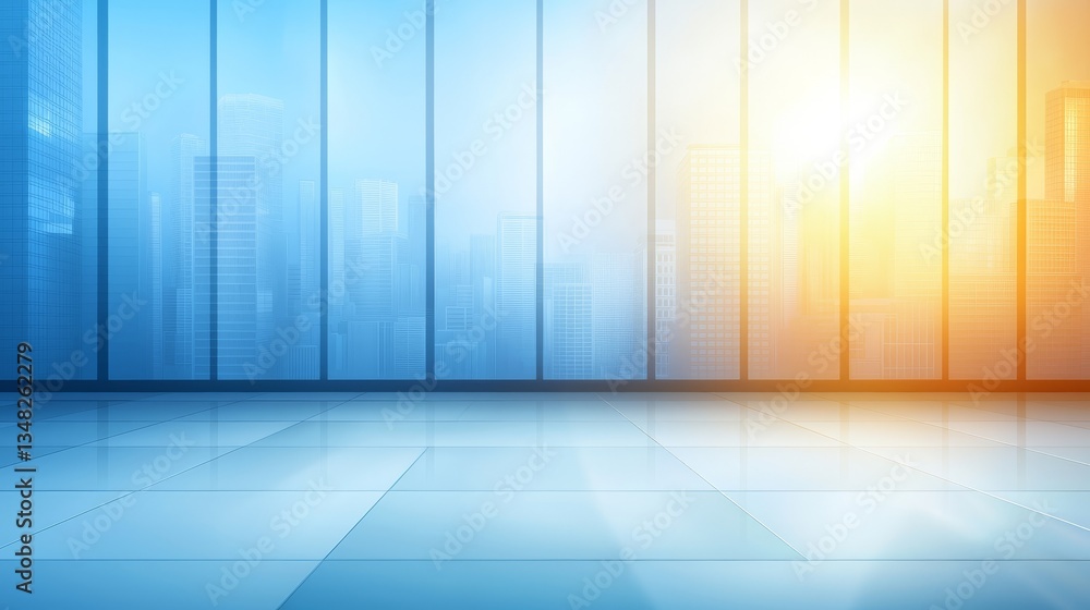Poster dynamic cityscape, towering skyscrapers and modern architecture in the metropolis