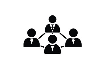 Teamwork Leadership Network Collaboration Business Hierarchy Management Structure Icon