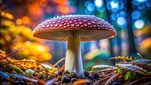 Inky Cap Mushroom Architectural Photography: Coprinopsis picacea Structure, Fantasy Building, Surreal Mushroom House