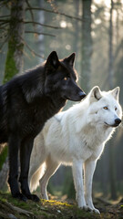 Obraz premium gray wolf canis lupus