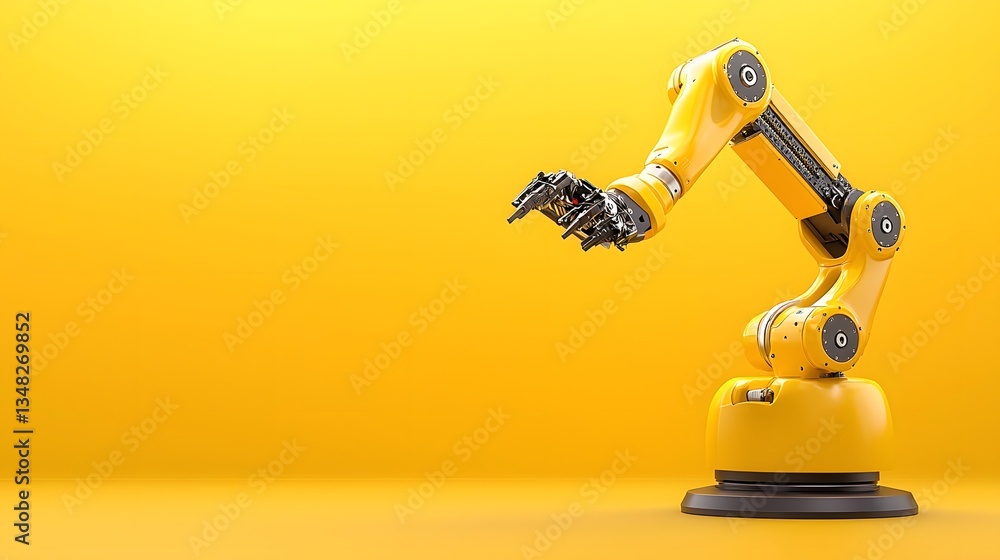 Poster a highly advanced robotic arm equipped with a powerful servo motor displaying exceptional precision 