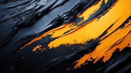 Abstract Paint Strokes, Dark & Gold