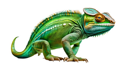 Obraz premium Colorful Green Lizard with Unique Patterns