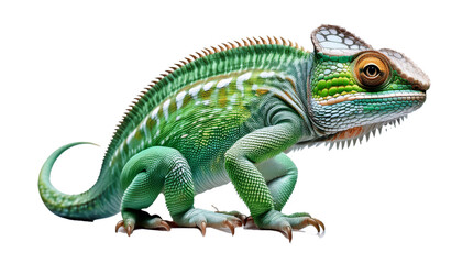 Obraz premium Colorful Green Lizard with Unique Patterns