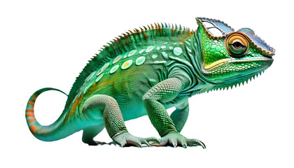 Obraz premium Colorful Green Lizard with Unique Patterns