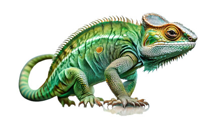 Colorful Green Lizard with Unique Patterns