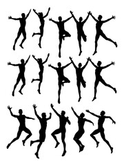 Jumping Silhouettes Collection – Dynamic Motion Poses