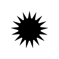 Sun icon. Star icon. Vector sun.
