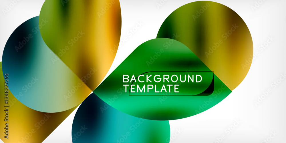 Poster bright circles with shadows abstract background