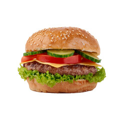 Delicious Cheeseburger with Fresh Ingredients