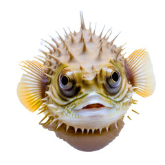 Unique Spiky Fish with Large Eyes and Round Shape