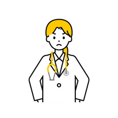 上半身のポーズ_シンプルな医師の女性15