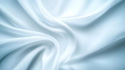 Obraz premium Soft flowing white fabric texture, elegant and clean background