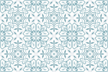 Vintage seamless damask pattern. Hand drawn floral background in turkish style. Wallpaper in Victorian style. Vector illustration