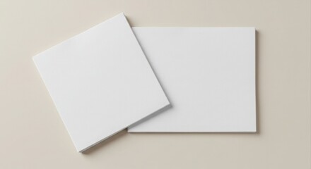 Blank square paper mockups.