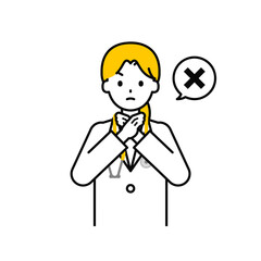 上半身のポーズ_シンプルな医師の女性14