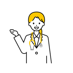 上半身のポーズ_シンプルな医師の女性17