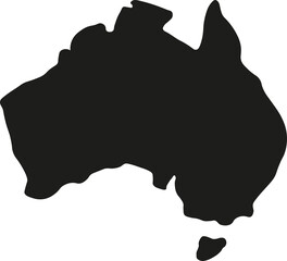 Australia country map PNG with a clean outline, perfect for design, travel, and geography projects