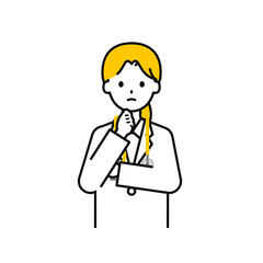 上半身のポーズ_シンプルな医師の女性10