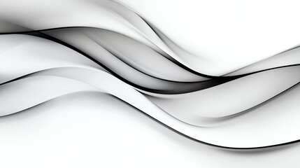 Obraz premium Light gray abstract curves with smooth transitions, modern simplicity design