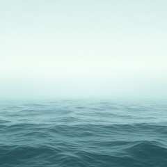 Fototapeta premium Misty ocean with calm waves, and seascape.