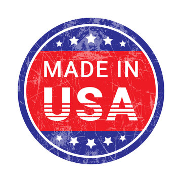 Made In USA Stamp and Made In The USA Icon
