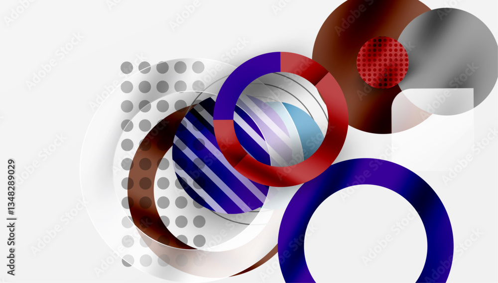 Poster Abstract background - layered geometric shapes with smooth gradients and transparency