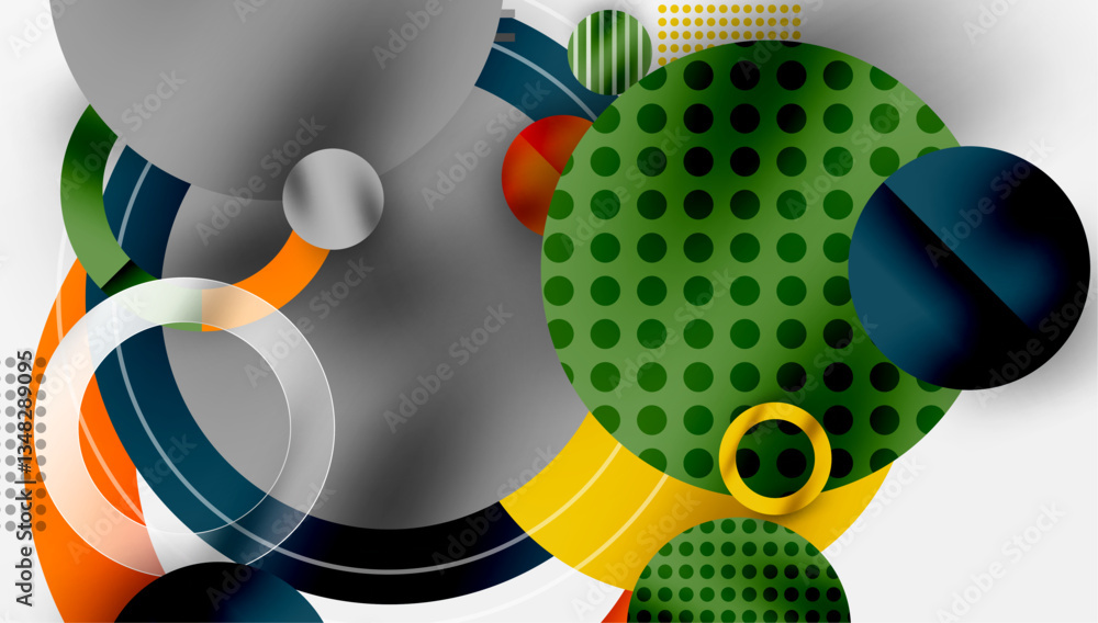 Poster Abstract background - layered geometric shapes with smooth gradients and transparency