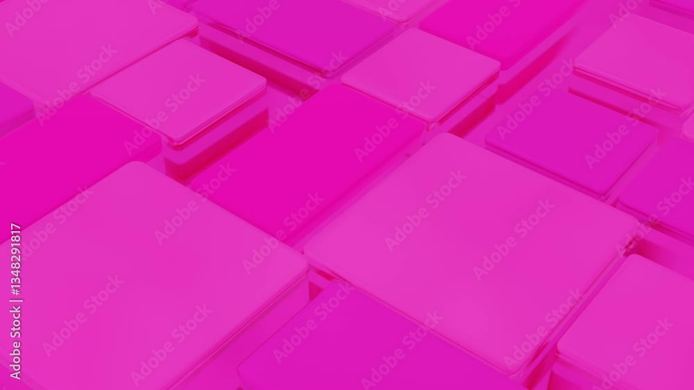 Aufkleber abstract purple background increasing and decreasing rectangular tiles 3d render looped animation